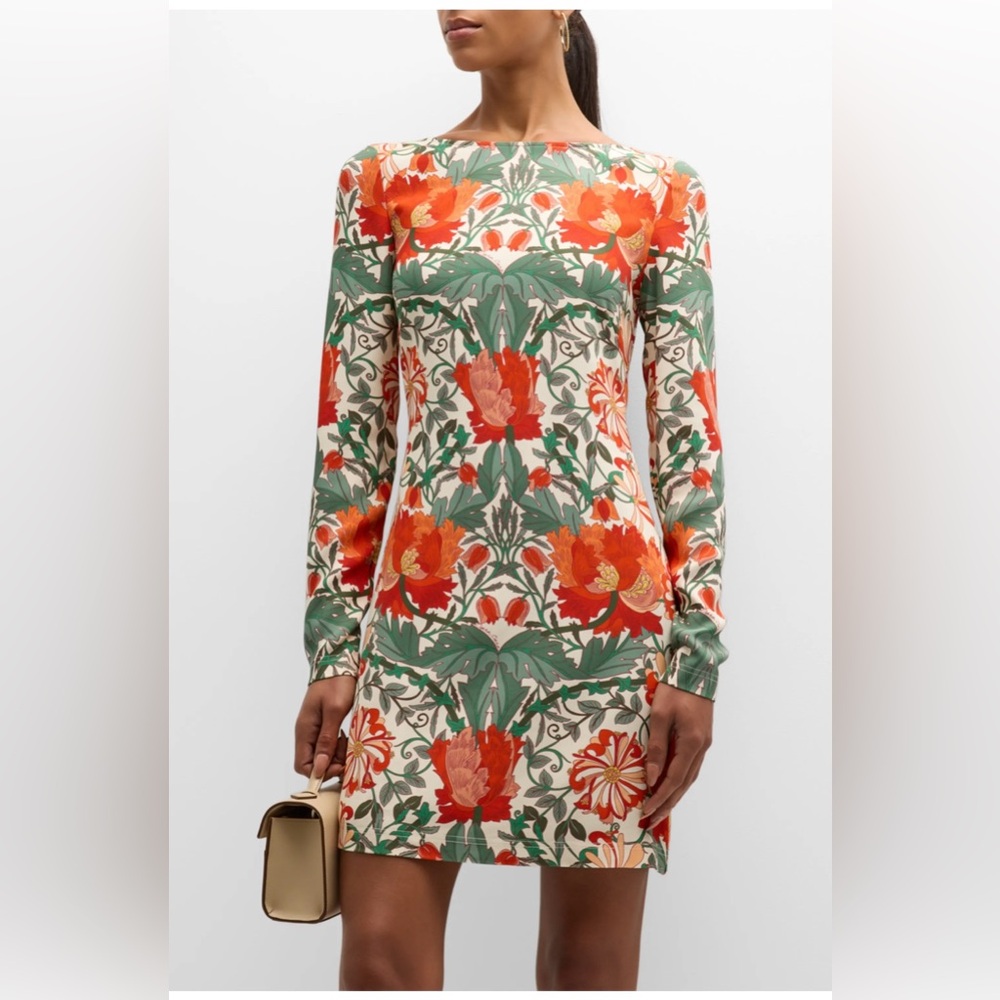 NWT Cara Cara Amaya Floral Sheath Scoop-Back Mini Dress S